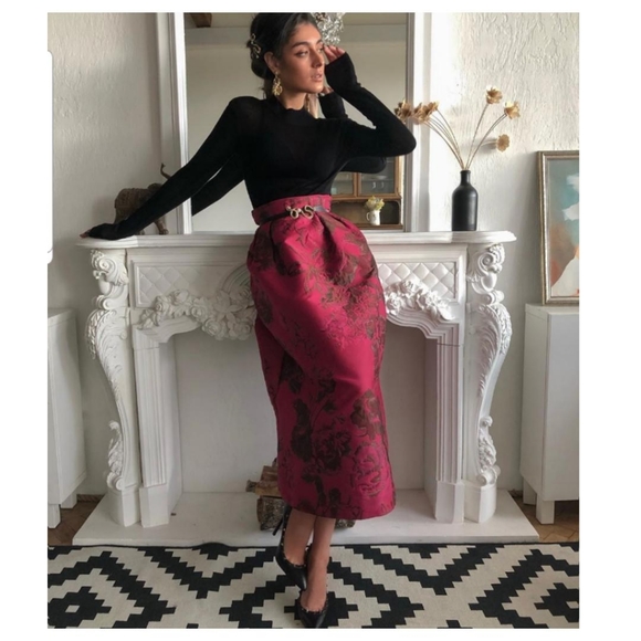 H&M Conscious EXCLUSIVE brocade pattern skirt